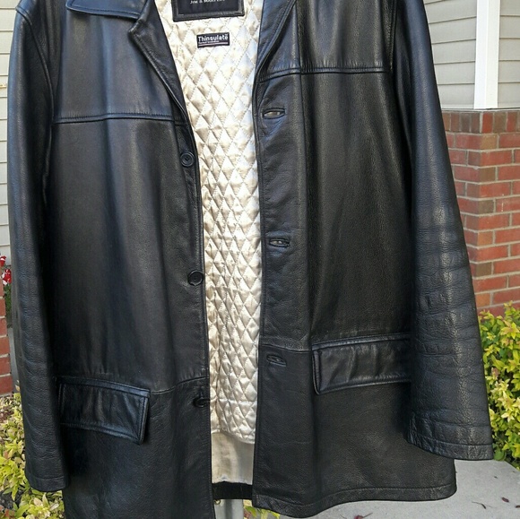 Gents black leather jacket - Picture 1 of 4